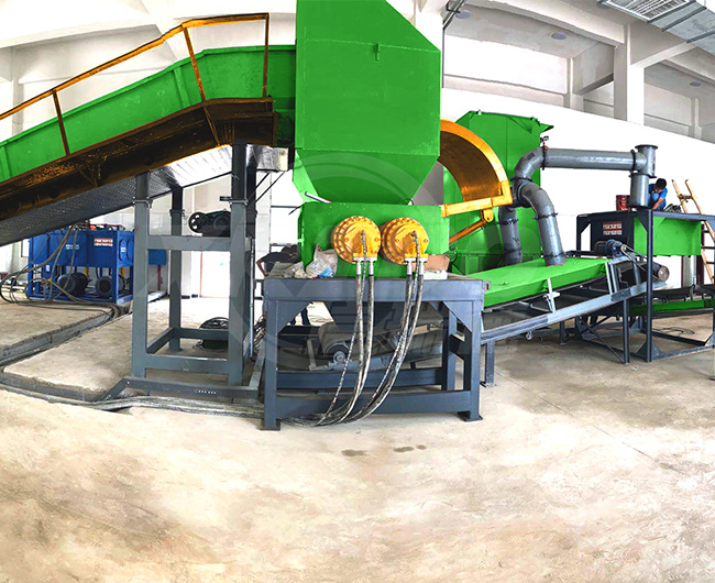 MSW waste shredder recycling plant