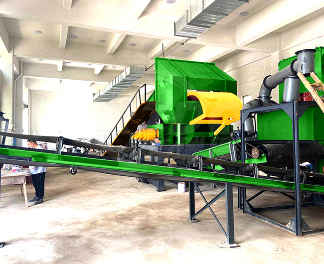 MSW waste shredder recycling plant