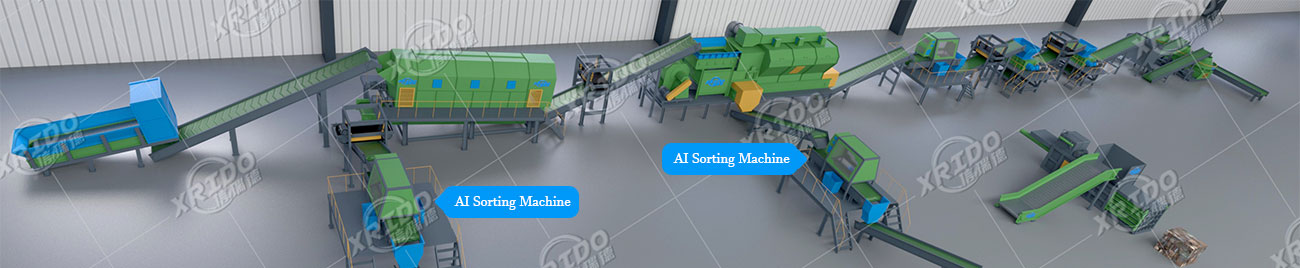 Working Process of Waste Sorting Plant