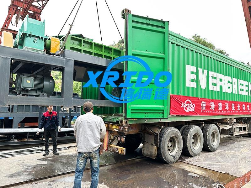double shredder machine shipped for RDF production