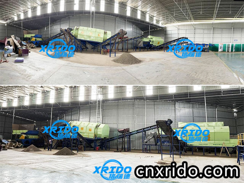 Mixed waste sorting and recycling line installation site