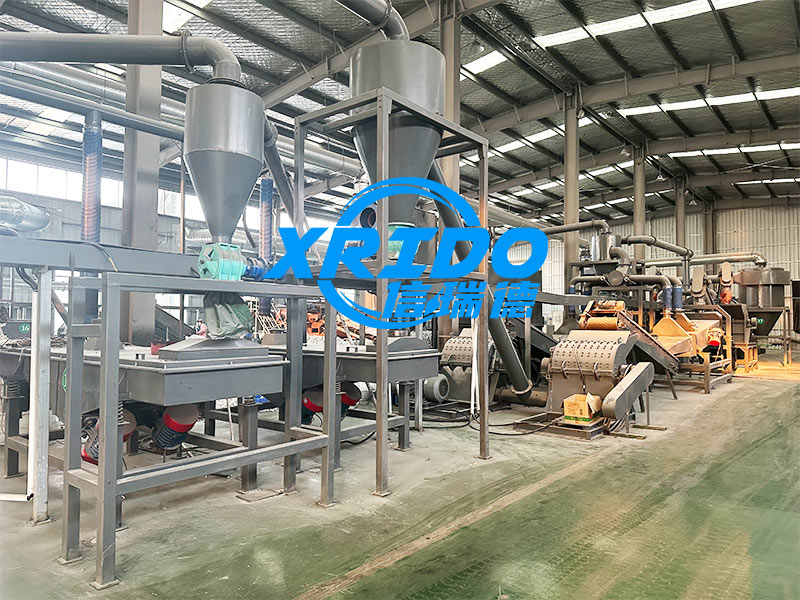 Lithium battery recycling line installation and test site