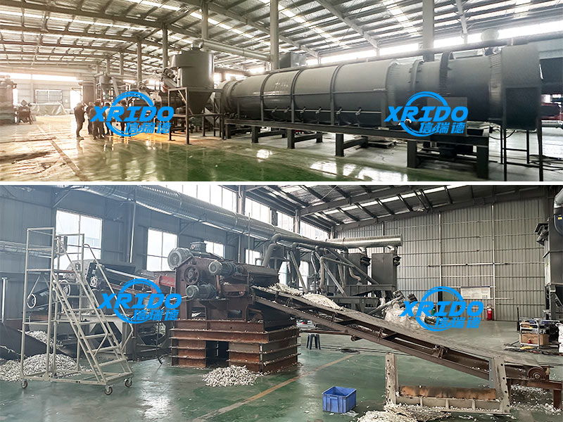 Lithium battery recycling line installation and test site